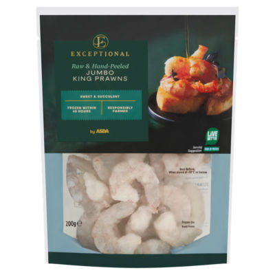ASDA Extra Special Raw & Hand-Peeled Jumbo King Prawns 200g