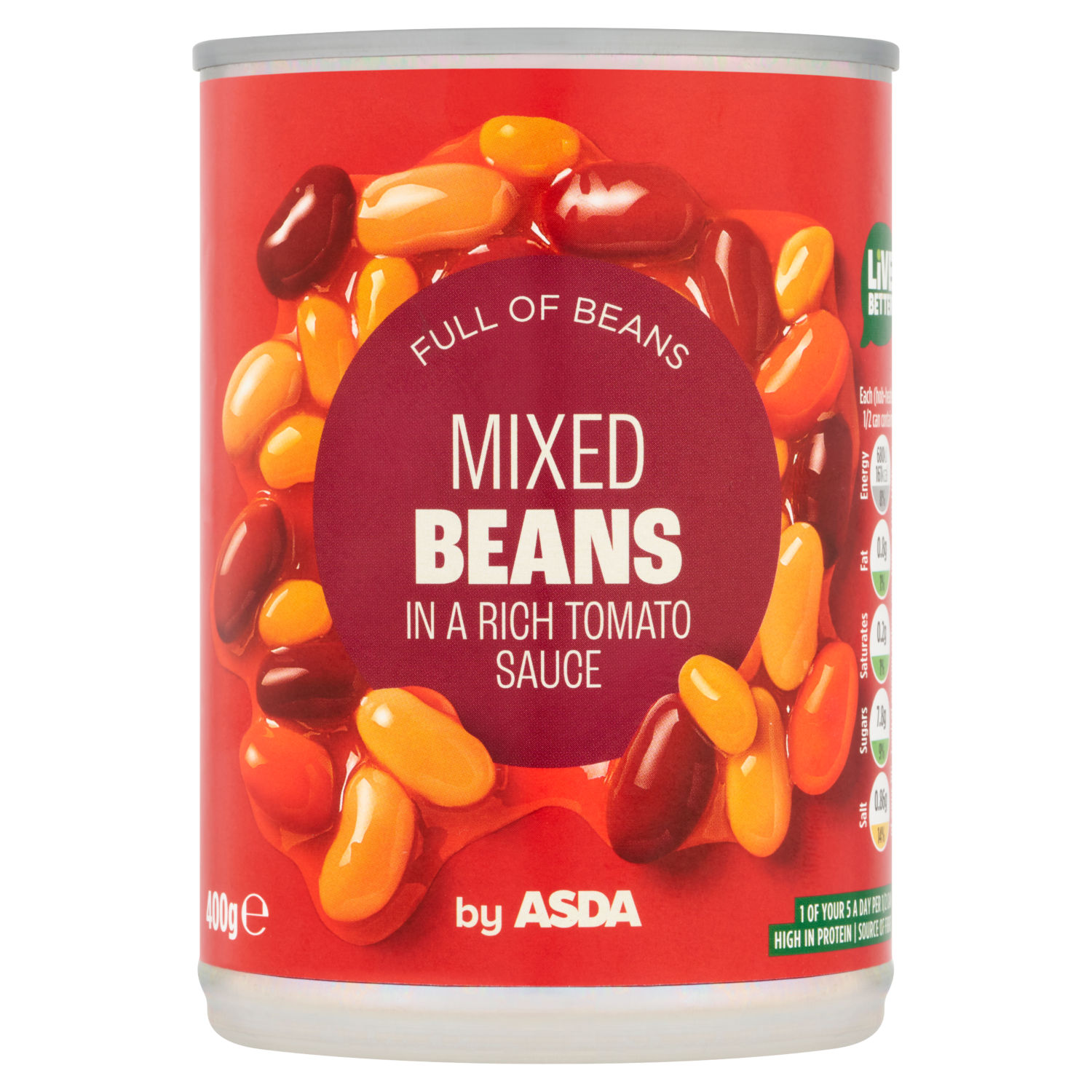 ASDA Mixed Beans in Tomato Sauce 400g
