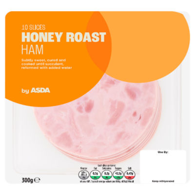 ASDA Honey Roast Ham 10 Slices 300g