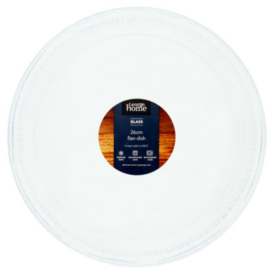George Home Glass 26cm Flan Dish