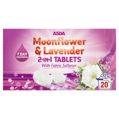 ASDA Moonflower & Lavender 2-in-1 Tablets 20 Washes
