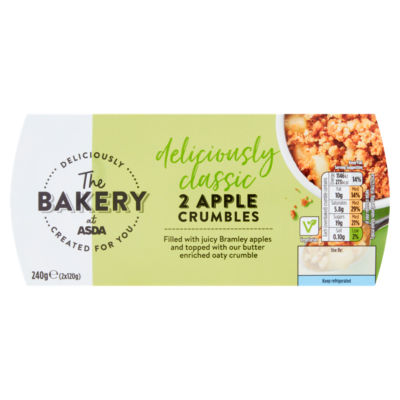The Bakery At Asda Apple Crumbles