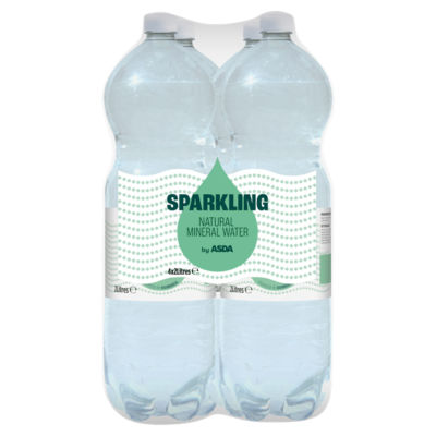 ASDA Sparkling Natural Mineral Water 4 x 2 Litres