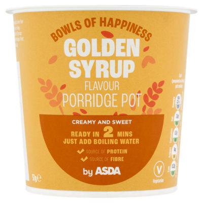 ASDA Golden Syrup Flavour Porridge Pot 57g