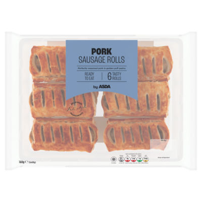 ASDA Pork Sausage Rolls 6 x 60g (360g)