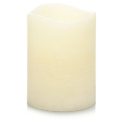 George Home Led Pillar Candle Small Vanilla