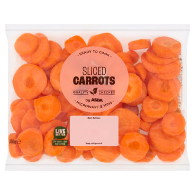 ASDA Sweet & Crunchy Sliced Carrots 300g