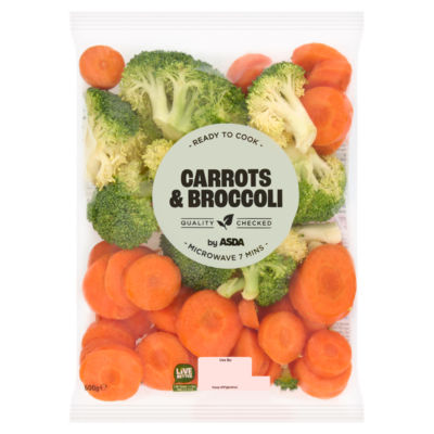 ASDA Crisp & Mild Carrots & Broccoli 600g