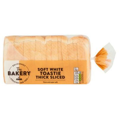 The BAKERY at ASDA The Bakery Soft White Toastie Thick Sliced 800g