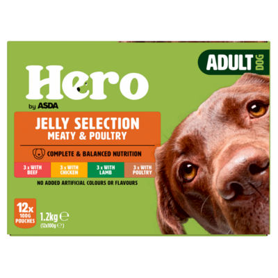 Hero by ASDA Hero Jelly Selection Meaty & Poultry 12 x 100g (1.2kg)