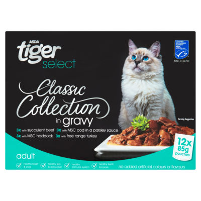 ASDA Tiger Select Classic Collection in Gravy 12 x 85g (1.02kg)