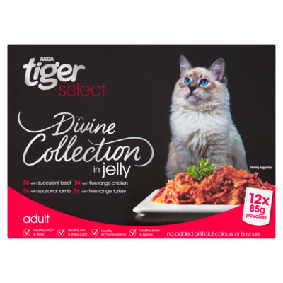 ASDA Tiger Select Divine Collection in Jelly 12 x 85g (1.02kg)