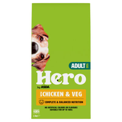 Hero by ASDA Small Dog Chicken & Veg Dry Adult Dog Food 2.5kg
