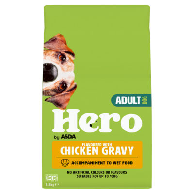 Hero by ASDA Small Dog Mixer Flavoured With Chicken in Gravy Dry Adult Dog Food 1.5kg
