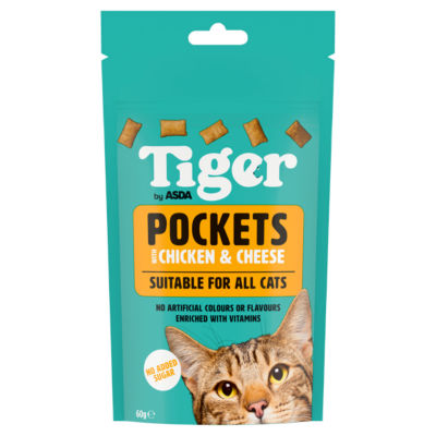 Tiger by ASDA Tiger Pockets with Chicken & Cheese 60g