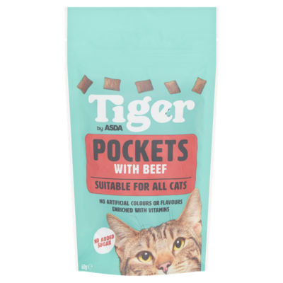 Tiger by ASDA Tiger Pockets with Beef 60g