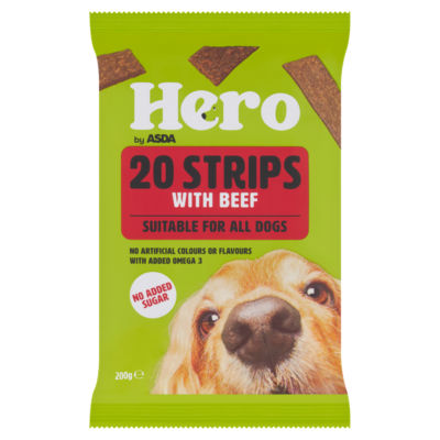 Hero by ASDA Hero 20 Strips with Beef 200g