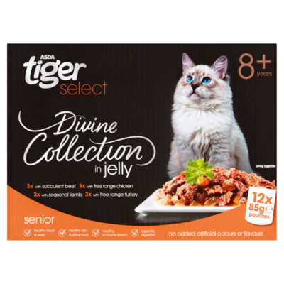 ASDA Tiger Select Divine Collection in Jelly Senior 8+ Years 12 x 85g (1.02kg)