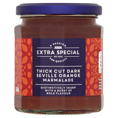 ASDA Extra Special Extra Special Thick Cut Dark Seville Orange Marmalade 340g