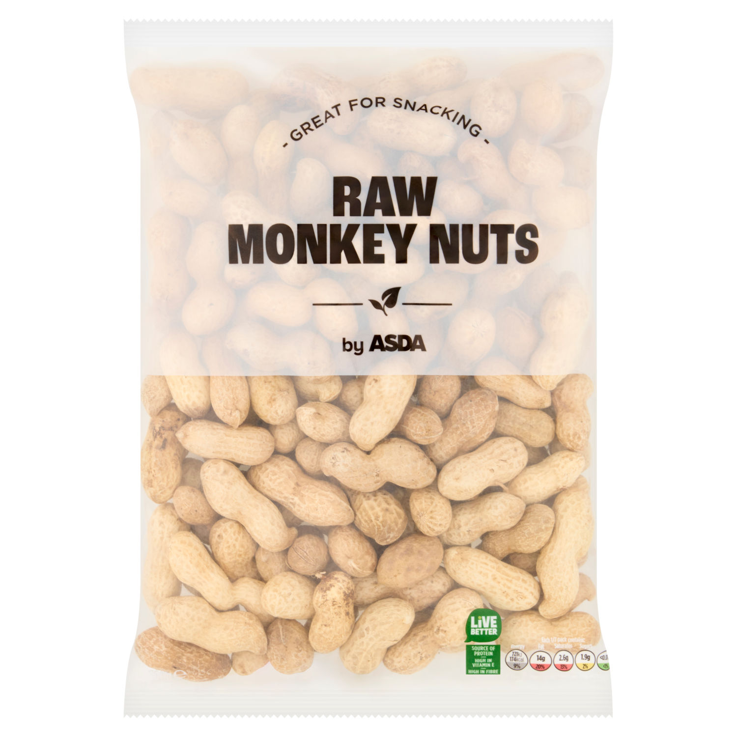 ASDA Raw Monkey Nuts Peanuts in Shell 300g