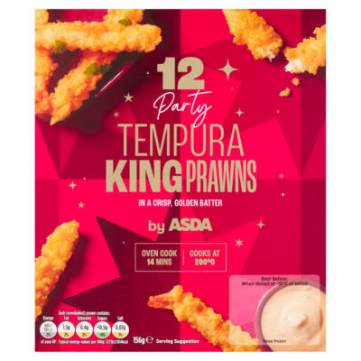 ASDA 12 Party Tempura King Prawns 156g