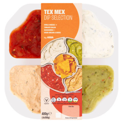ASDA Tex Mex Dip Selection 4 x 100g (400g)