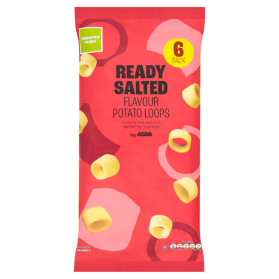 ASDA Ready Salted Flavour Potato Loops 6 x 24g (144g)