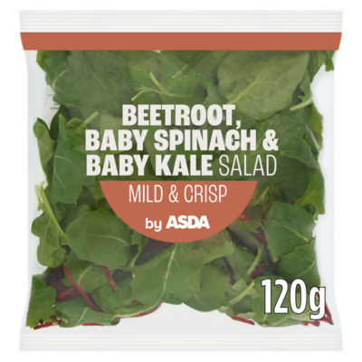 ASDA Mild Beetroot, Baby Spinach & Baby Kale Salad 120g