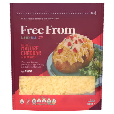 ASDA Free From Free From Grated Mature Cheddar Alternative 200g