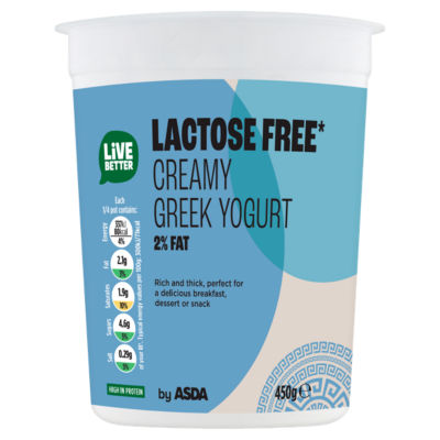ASDA Lactose Free Creamy Greek Yogurt 450g