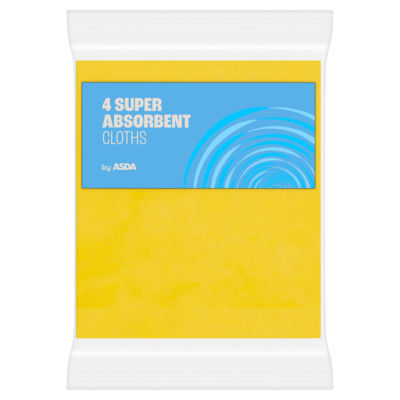 ASDA 4 Super Absorbent Cloths