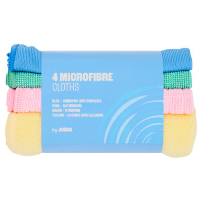 ASDA 4 Microfibre Cloths