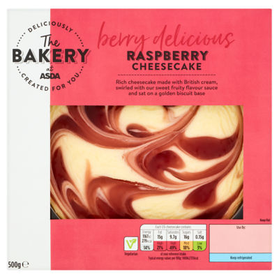 The BAKERY at ASDA The Bakery Raspberry Cheesecake 500g