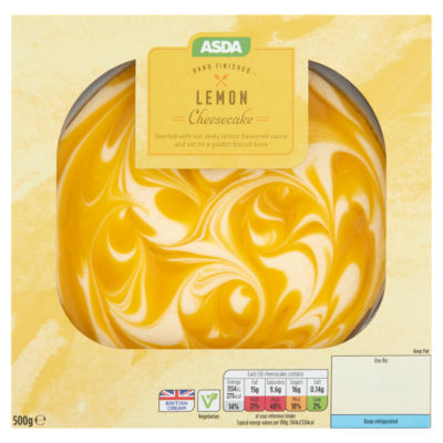 The BAKERY at ASDA The Bakery at  Zingy Lemon Cheesecake 500g