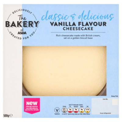 The BAKERY at ASDA The Bakery at  Vanilla Flavour Cheesecake 500g