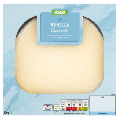 The BAKERY at ASDA The Bakery at  Vanilla Flavour Cheesecake 500g