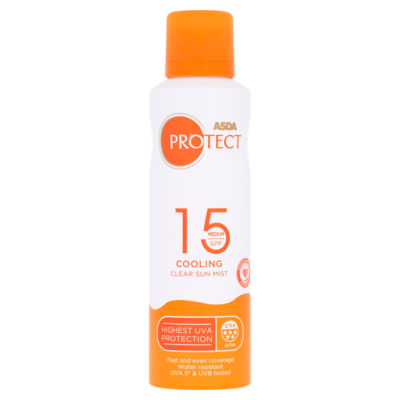 ASDA Protect Cooling Clear Sun Mist Medium SPF15 200ml