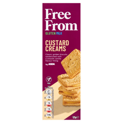 ASDA Free From Free From Custard Creams 125g