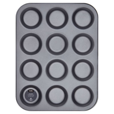 George Home Non-Stick Grey Bun Tray 12 Cup