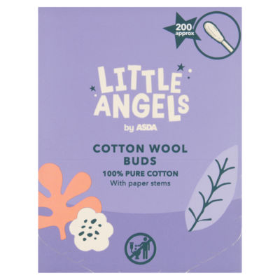 LITTLE ANGELS by ASDA Little Angels 200 Cotton Wool Buds