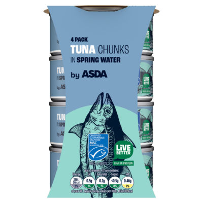 ASDA Tuna Chunks in Spring Water 4 x 145g