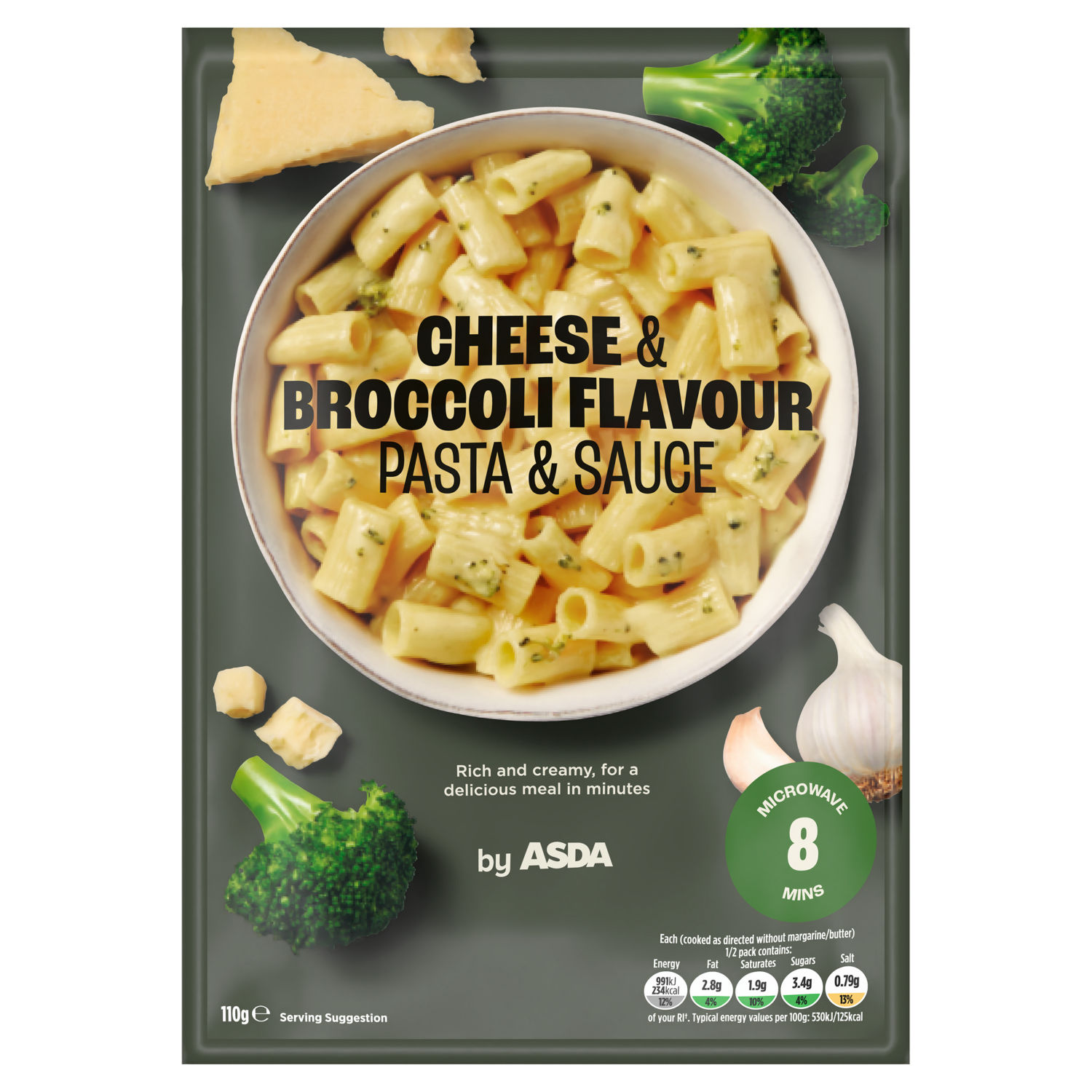 ASDA Cheese & Broccoli Flavour Pasta & Sauce Mix 110g