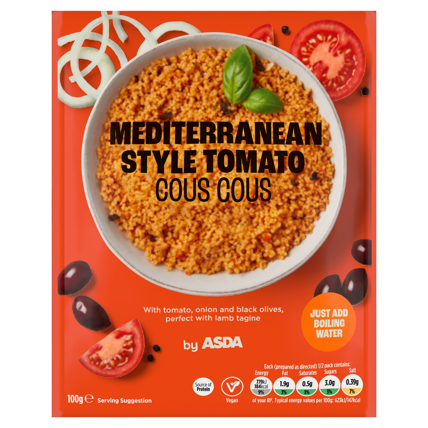 ASDA Mediterranean Style Tomato Flavoured Cous Cous 100g