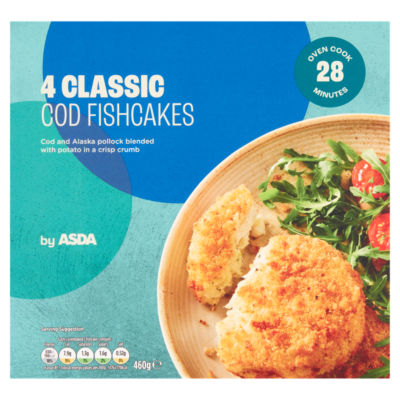 ASDA 4 Classic Cod Fishcakes 460g