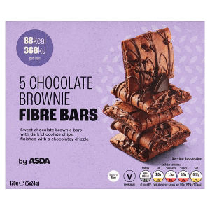 ASDA Chocolate Brownie Fibre Bars 5 x 24g (120g)
