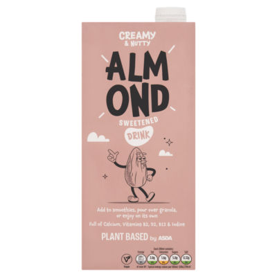 Plant Based by ASDA Plant Based Almond Sweetened Drink 1Litre