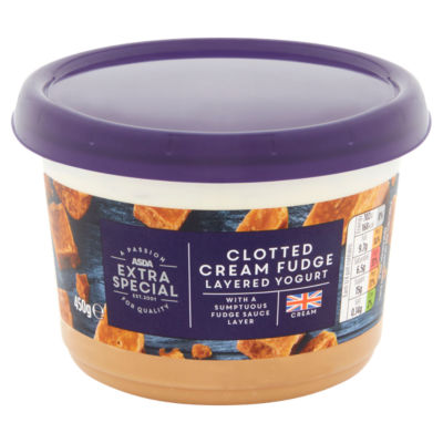 Asda Extra Special Clotted Cream Fudge Layered West Country Yogurt