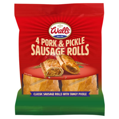 Walls 4 Pork & Pickle Sausage Rolls 220g