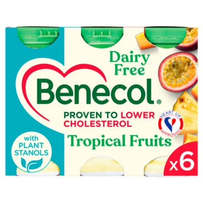 Benecol Tropical Fruits Yogurt Drink 6 x 65.5g (393g)