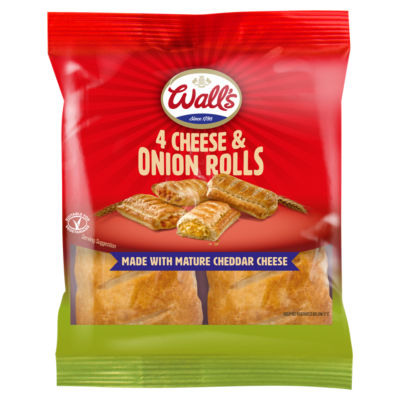 Walls 4 Cheese & Onion Rolls 220g